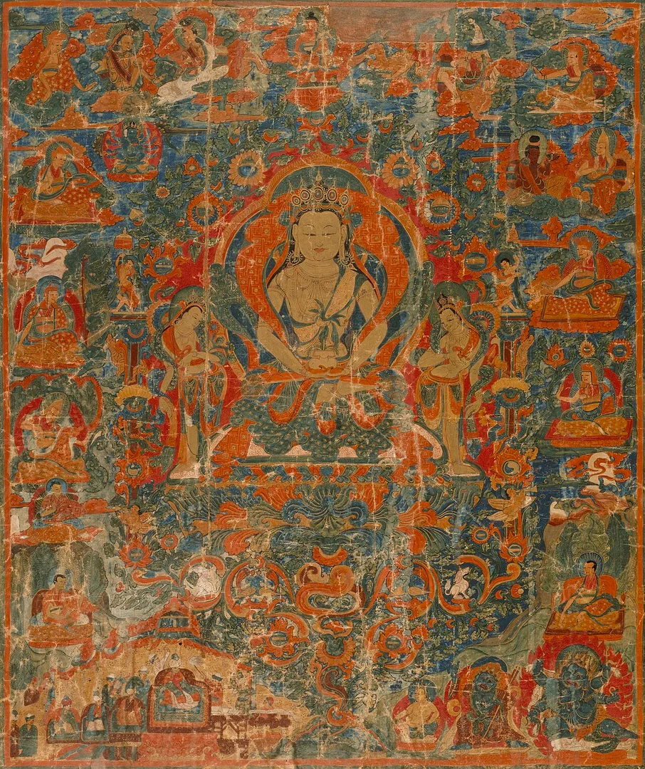 Crowned Buddha Amitāyus Holding the Ambrosia Vase of Boundless Life — Los Angeles County Museum of Art (LACMA)