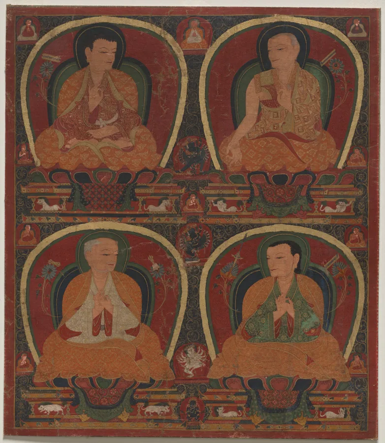 Four Enthroned Tibetan Masters in Scholastic Transmission — The Cleveland Museum of Art (1960.209)