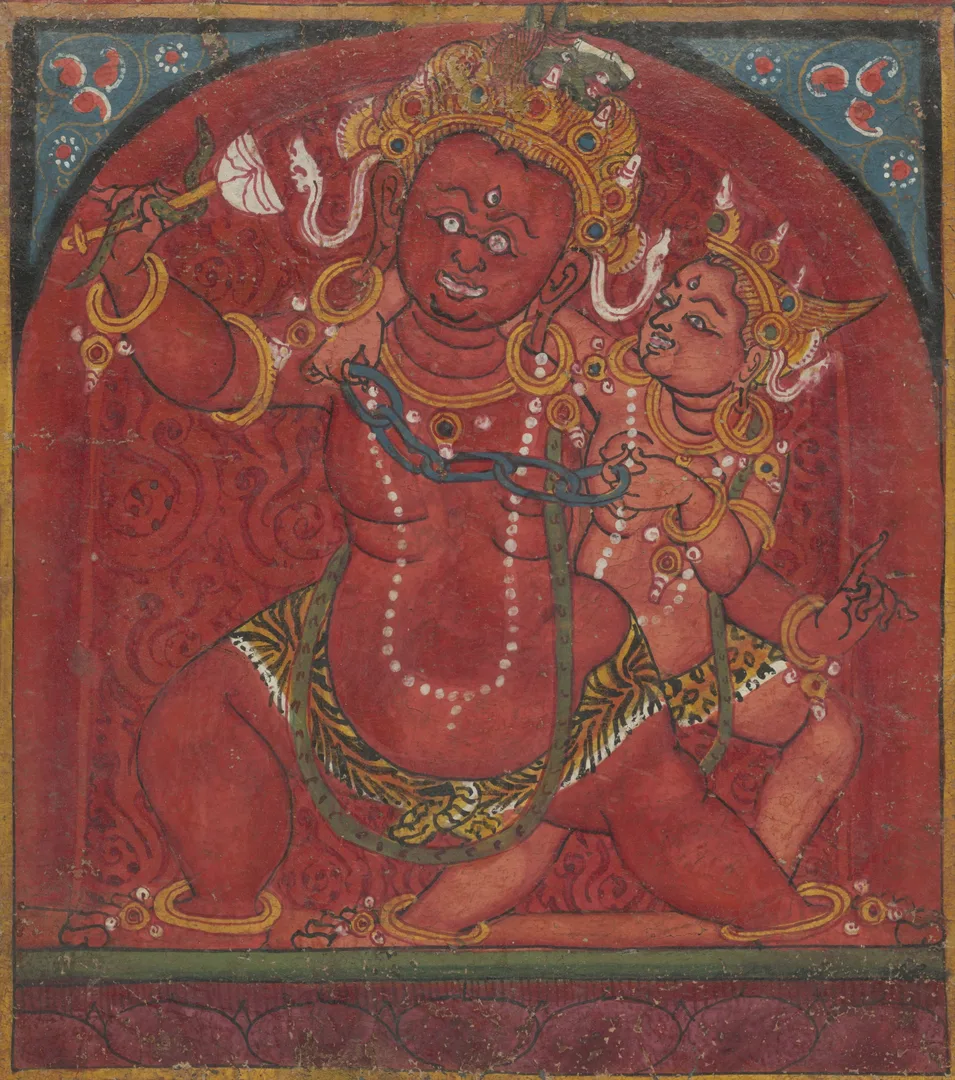 Wrathful Hayagrīva (Tamdrin) Crowned with an Emerald Neighing Horse Head — Himalayan Art Open Archive · Public Domain