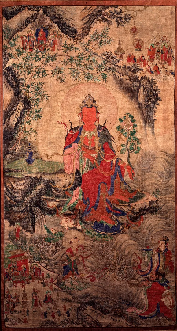 Bodhisattva Maitreya Seated in Bhadrāsana with Nāgapuṣpa Branch & Kuṇḍikā Flask — Rubin Museum of Art · Google Art Project