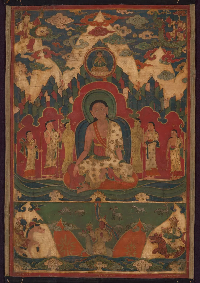 Jetsün Milarepa Meditating Among the Snow Peaks of Kailash — The Art Institute of Chicago (142526)