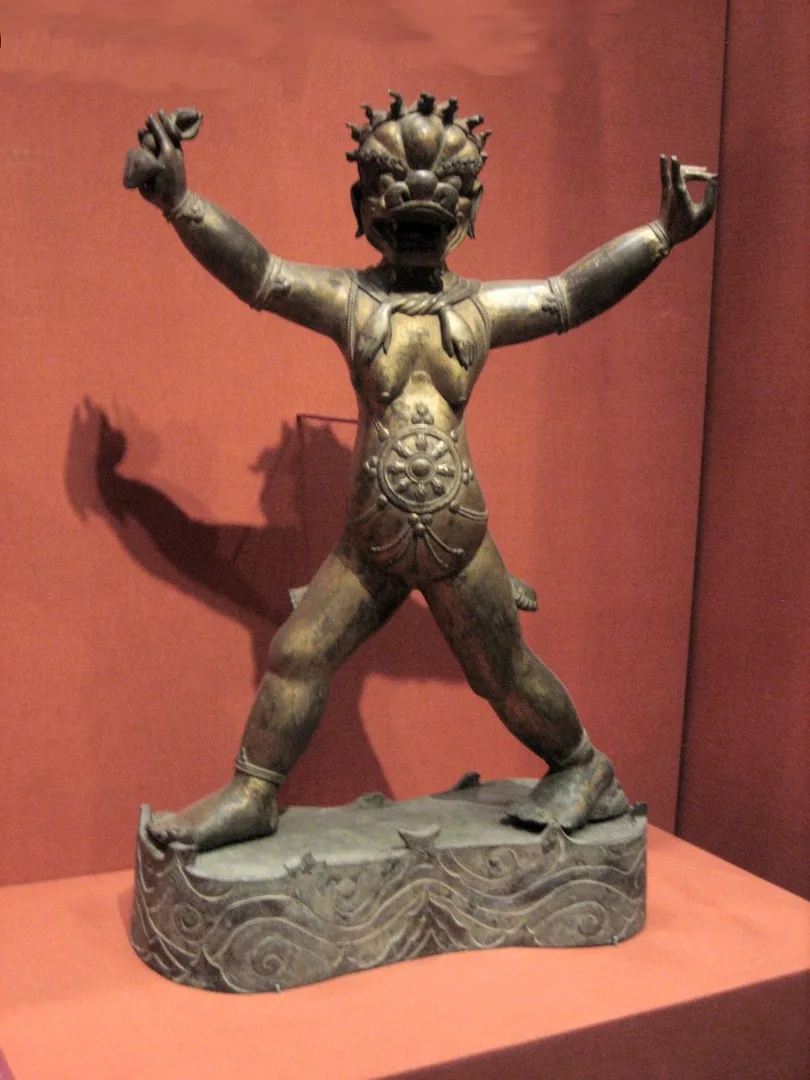 Dancing Lion-Faced Wisdom Ḍākinī Siṃhamukhā (Senge Dongma) — Asian Art Museum of San Francisco · Public Domain